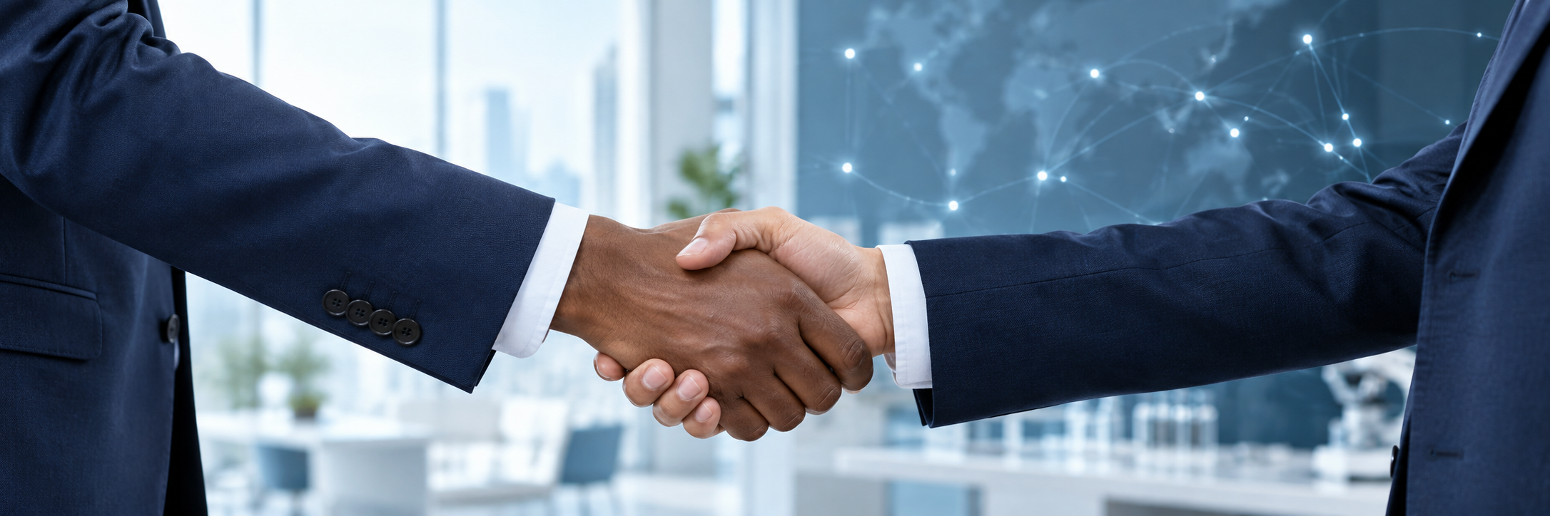 Business partners shaking hands